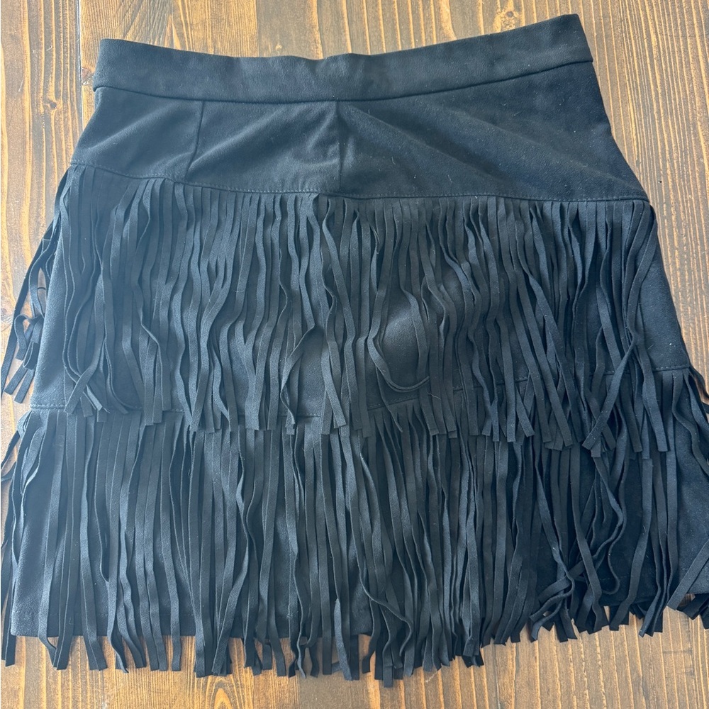 Black Fringe Skirt